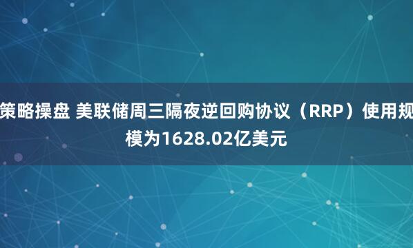 策略操盘 美联储周三隔夜逆回购协议（RRP）使用规模为1628.02亿美元