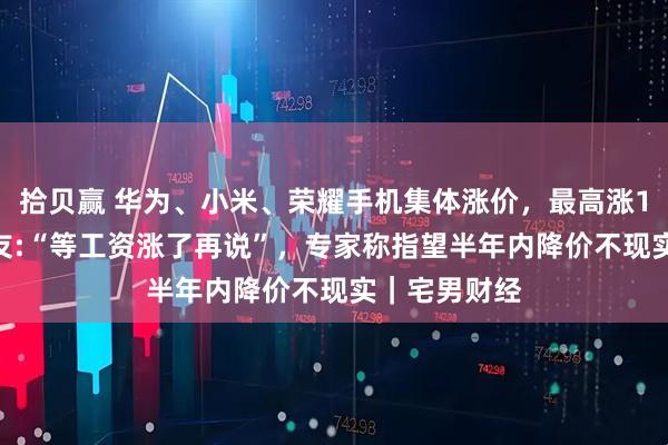 拾贝赢 华为、小米、荣耀手机集体涨价，最高涨1000元，网友:“等工资涨了再说”，专家称指望半年内降价不现实｜宅男财经